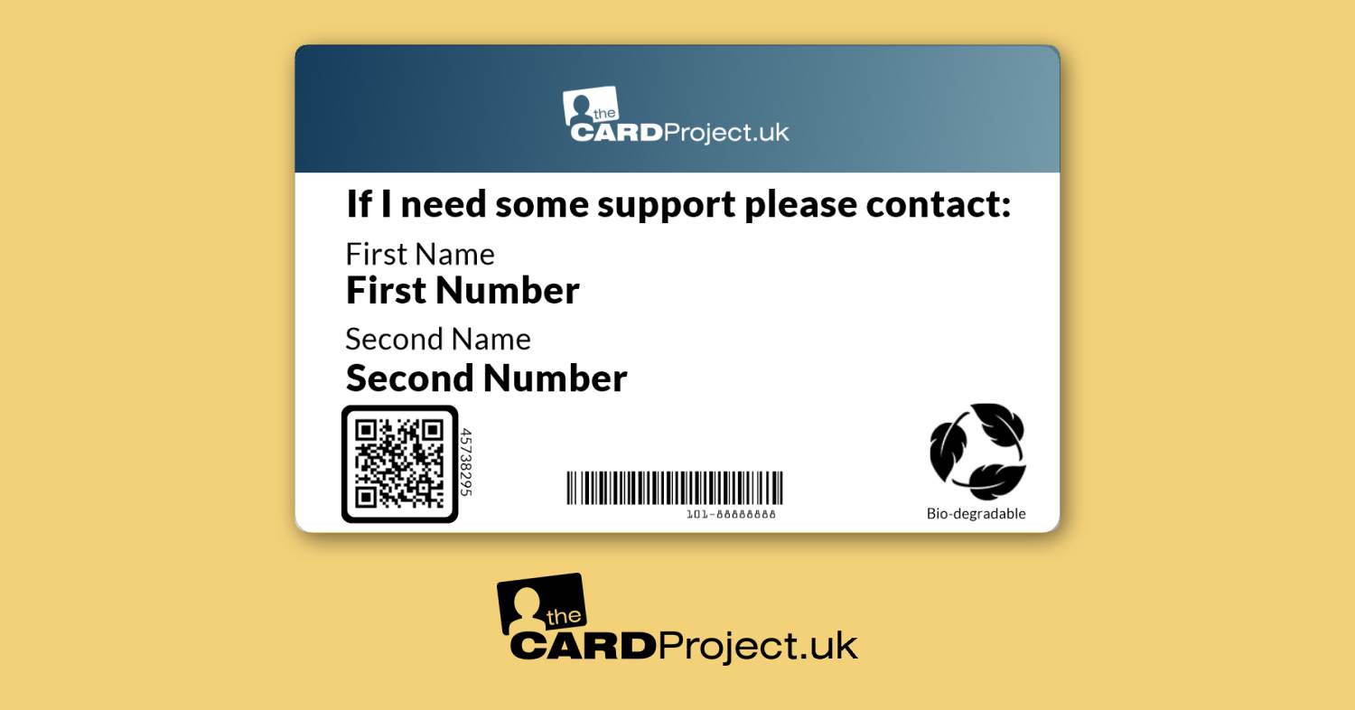 Brain Injury Photo ID Card (REAR)